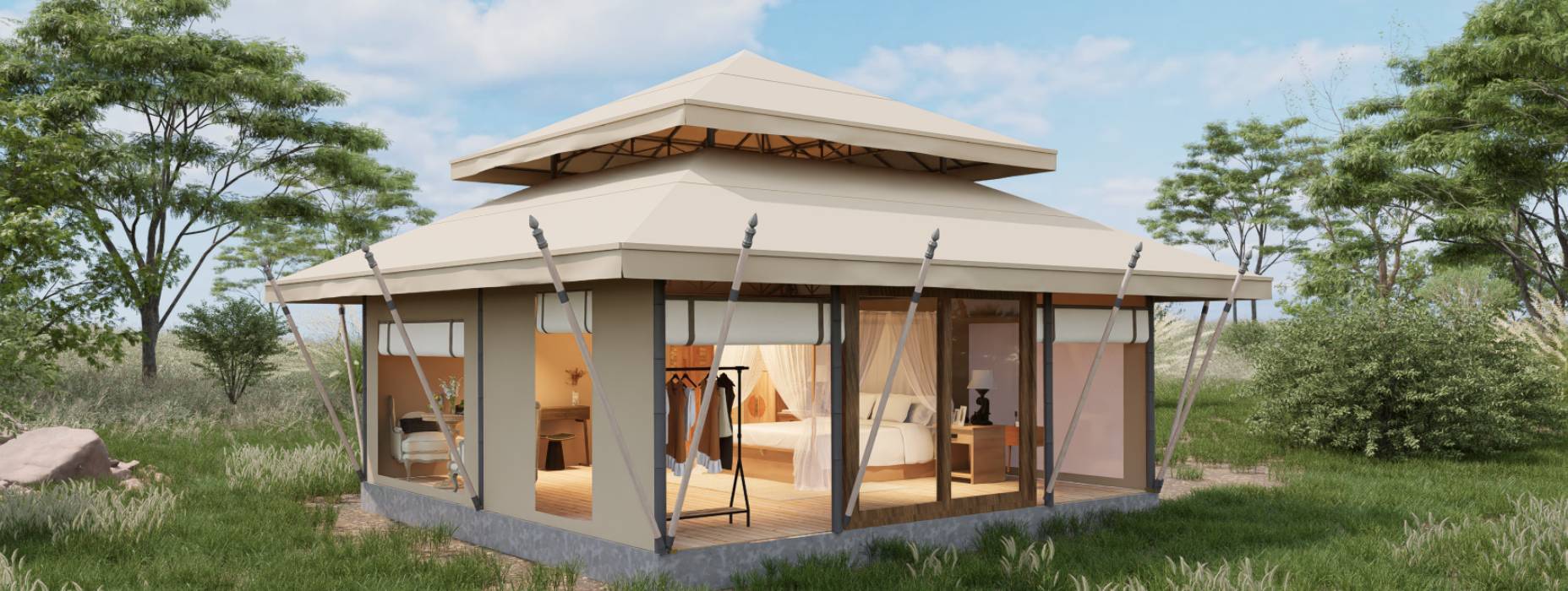 南沙群岛户外野奢帐篷